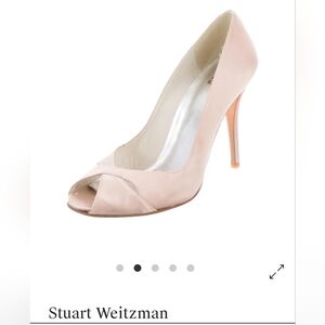 Stuart Weitzman Satin Peep Toe Shoes